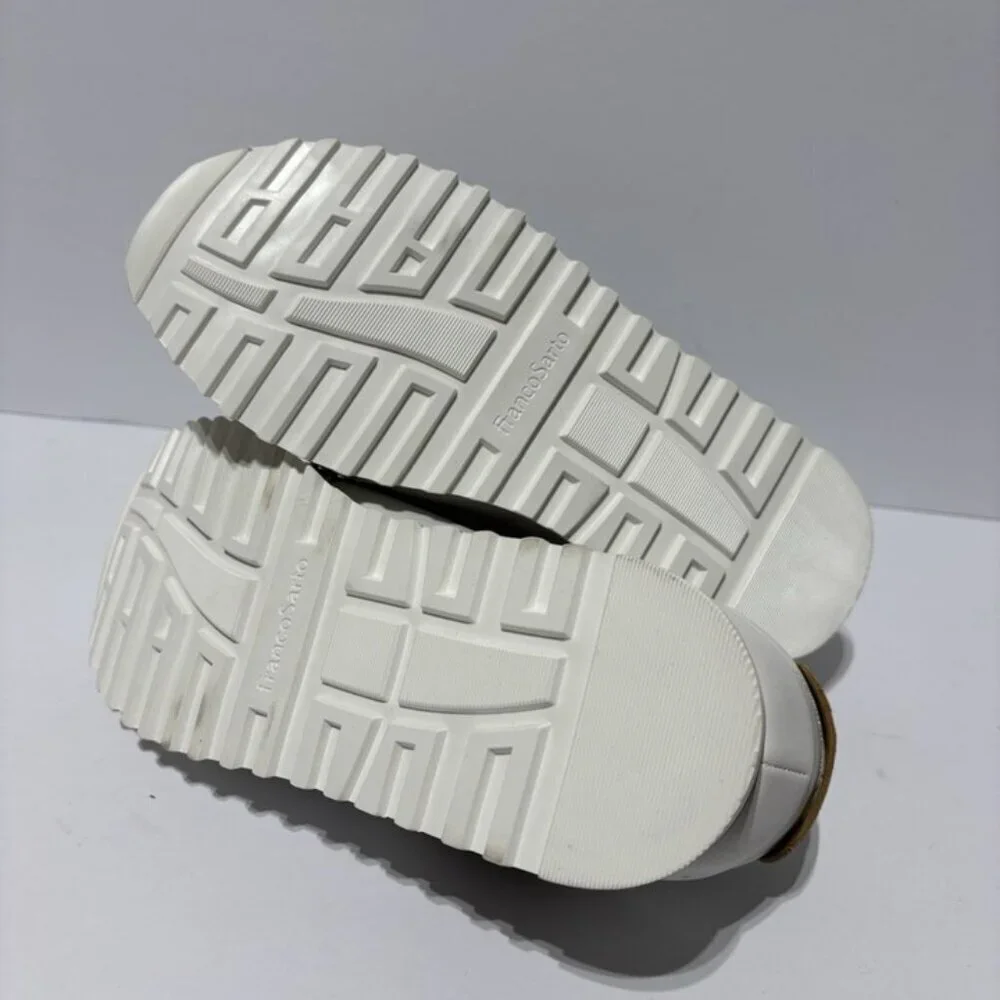 Franco Sarto Women’s Matera White Leather Sneakers, Size 6.5 M